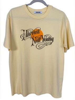 Daydreamer Women’s Neil Young Harvest Weekend Tee Yellow Fizz Size Small